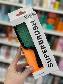 Расческа для волос Janeke Superbrush чёрная с бирюзовой серединкой 71SP226TFF 2591409741 фото