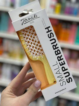 Щетка для волос Superbrush Small Janeke жёлтая с белой серединкой 2597336588 фото