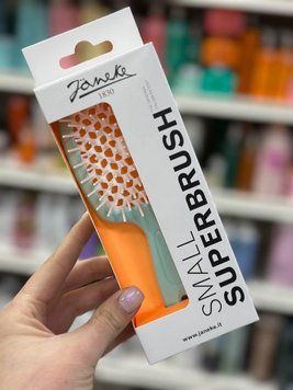 Щетка для волос Superbrush Small Janeke бирюзовая с белой серединкой 2597353686 фото