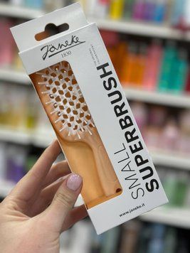Щетка для волос Superbrush Small Janeke персиковая с белым 2597360202 фото