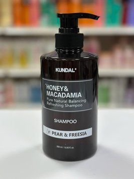 Шампунь для восстановления поврежденных волос "Груша и Фрезия" Kundal Honey & Macadamia Nature Shampoo 500мл 2657016627 фото