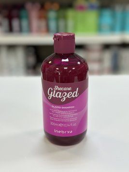 Шампунь для блеска волос с эффектом глазировки Inebrya Sheсare Glazed Shampoo 300мл 1968858271 фото