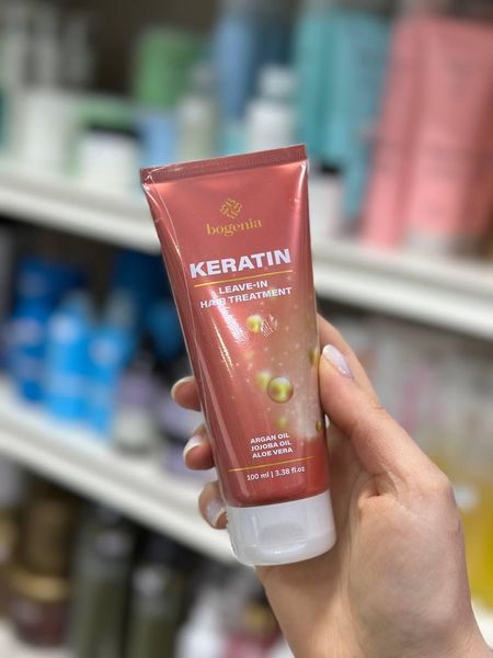Несмываемый кондиционер для волос Keratin Leave-in Hair Treatment Bogenia 100мл 2551378363 фото