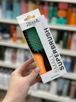 Щетка для волос Superbrush Small Janeke чёрная с бирюзовой серединкой 2597379600 фото