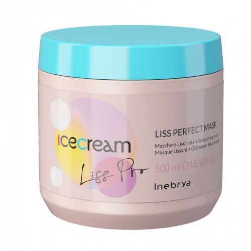 Маска разглаживающая жесткие и пушистые волосы Inebrya Ice Cream Liss Perfect Mask 500мл 1968936515 фото