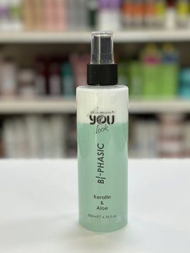 Двофазний незмивний кондиціонер з кератином You Look Professional Bi-Phasic Keratin & Aloe 200мл 2324129327 фото