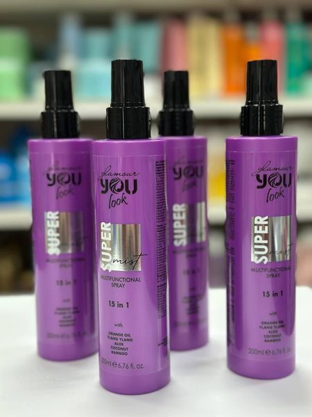 Увлажняющий защитный спрей для волос You Look Glamour Super Mist 200 мл 2598443420 фото