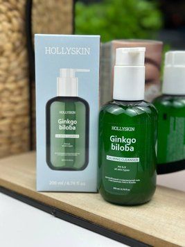 Успокаивающий гель для умывания лица из гинкго билоба Hollyskin 200мл 65151651 фото
