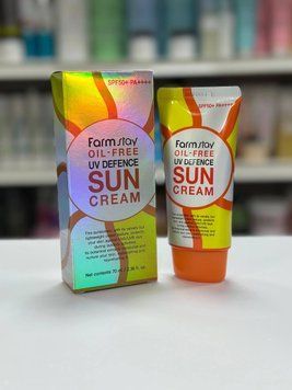 Солнцезащитный крем без масел для жирной кожи лица Farmstay Oil-Free UV Defence Sun SPF 50+ 70мл 36256356489 фото