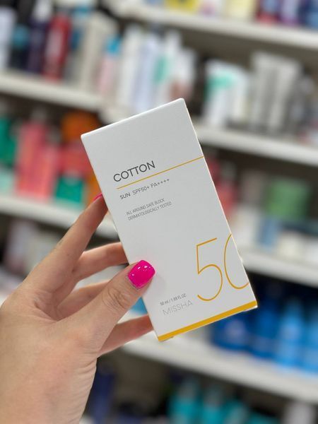 Солнцезащитный крем с бархатным финишем Missha All Around Safe Block Cotton Sun SPF 50+ PA++++ 50 мл 362561265849 фото