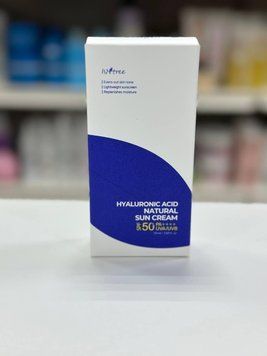 Солнцезащитный крем для лица Isntree Hyaluronic Acid Natural Sun Cream SPF 50+ PA++++ 50 ml 2623153593 фото